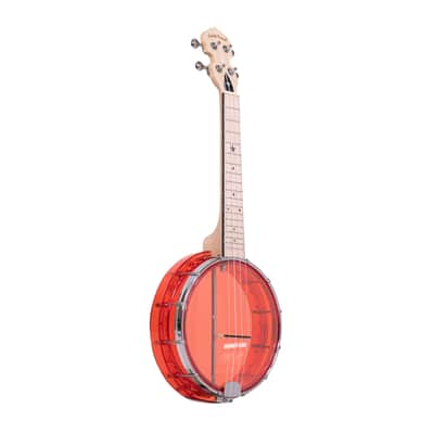 Gold Tone Little Gem: See-Through Banjo-Ukuleles with Gig Bag (Ruby) image 1
