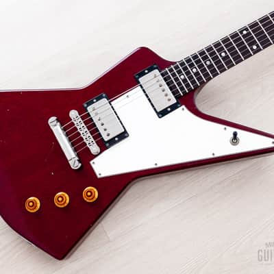 1998 Gibson Explorer '76 Vintage Reissue Clapton Cut Mod Wine Red w/ Case image 1