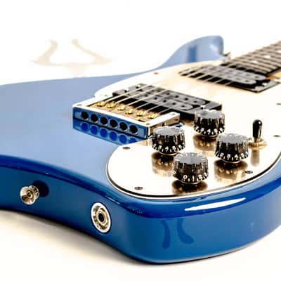 Daion Savage Blue Electric Guitar w/ Original Daion Branded Hardshell Case image 16