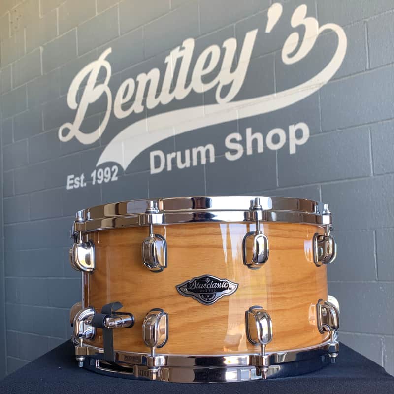~WOW!~ TAMA Starclassic Birch/Bubinga 7x14 Snare Drum in Gloss White Oak w/ Chrome Hardware image 1