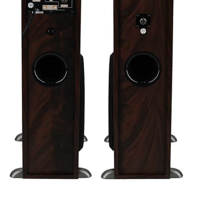 Rockville TM150D Dark Wood Powered Home Theater Tower Speakers 10" Sub/Bluetooth image 6