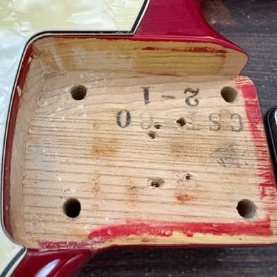 90s Charvel CST-060 Stratocaster Body Ash See-throw Red w/Plate Made in Japan image 3