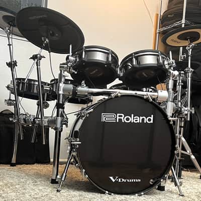 Roland TD-27 V-Drums Pro Kit w/ Digital Snare & Ride, MDS-50KV Rack, VH-13, CY-15R - Black Chrome