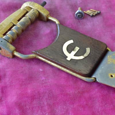 Vintage 1960's Epiphone Vibrola Tailpiece GOLD Sheraton Riviera Crestwood 1964 image 9