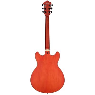 Ibanez AS73 Artcore Semi-Hollow Electric Guitar, Transparent Tangerine Flat image 6