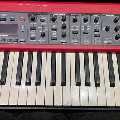 Nord Piano 3 Keyboard Hammer Weighted Action Keys Digital Piano 2018 - Red + Padded Soft Case w Wheels + Sustain Pedal image 2
