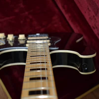 Custom Build Strat Style HSS w/Dimarzio PU's, Gloss Black w/Cream Double Binding image 4