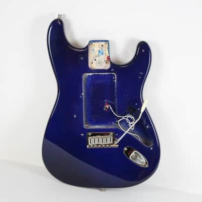 1992 Vintage Fender Stratocaster Plus Deluxe Midnight Blue BODY w/Original Bridge 1990s USA Strat image 1
