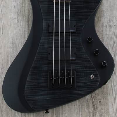 ESP LTD JC-4FM John Campbell Bass Guitar Flamed Maple EMG See Thru Black Satin image 2