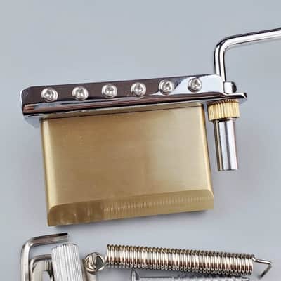 Fender ST etc 56mm electric guitar mini double tremolo bridge tailpiece tremolo system with brass image 6