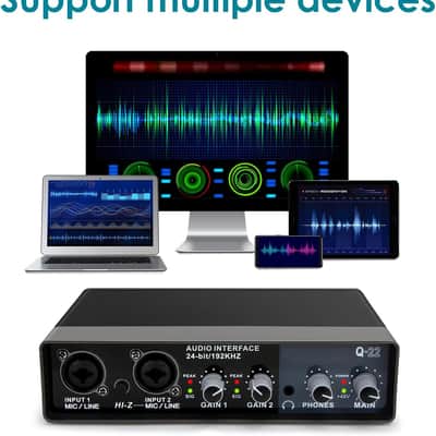 USB Audio Interface for Recording Music, AudioBox Mic Preamps 48v 2 Channel for Streaming and Podcasting Recording image 2