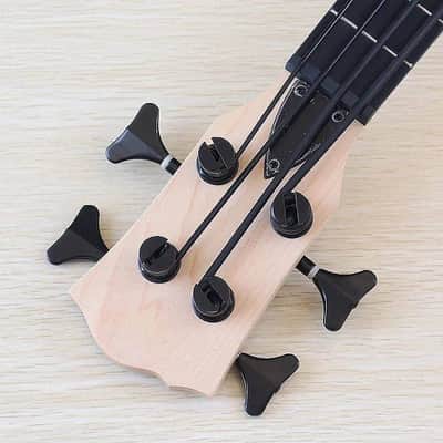 4 String Silent Electric Ukulele Bass, Basswood Body with Maple Neck, Sunburst Finish image 2