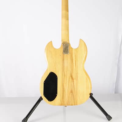 Vintage Wonder US SG Bass Natural Blonde electric bass guitar image 6