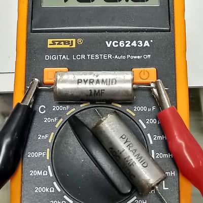 4 pieces PYRAMID CP09 paper in oil capacitor 0.1uF 600V image 4
