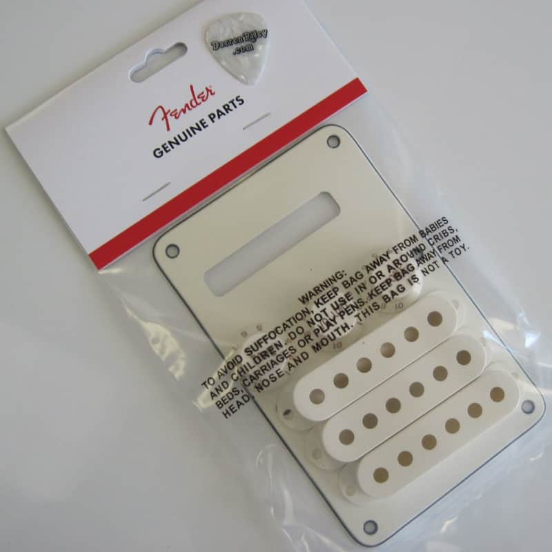 Photos - Guitar Fender Strat Accessory Kit Pickup Covers knobs Tips Parchment ... 