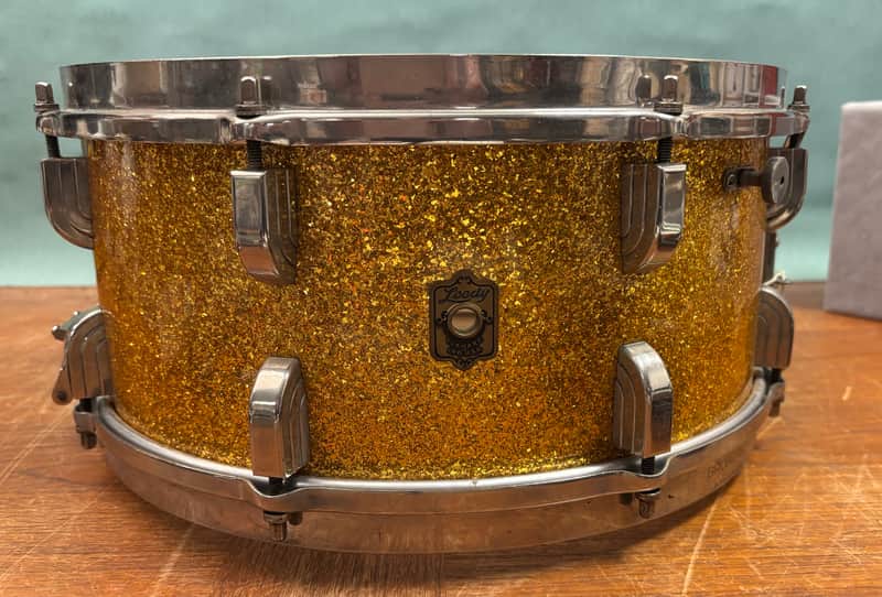 Leedy Broadway Standard Snare 1940 - Gold Sparkle 6.5” x 14”