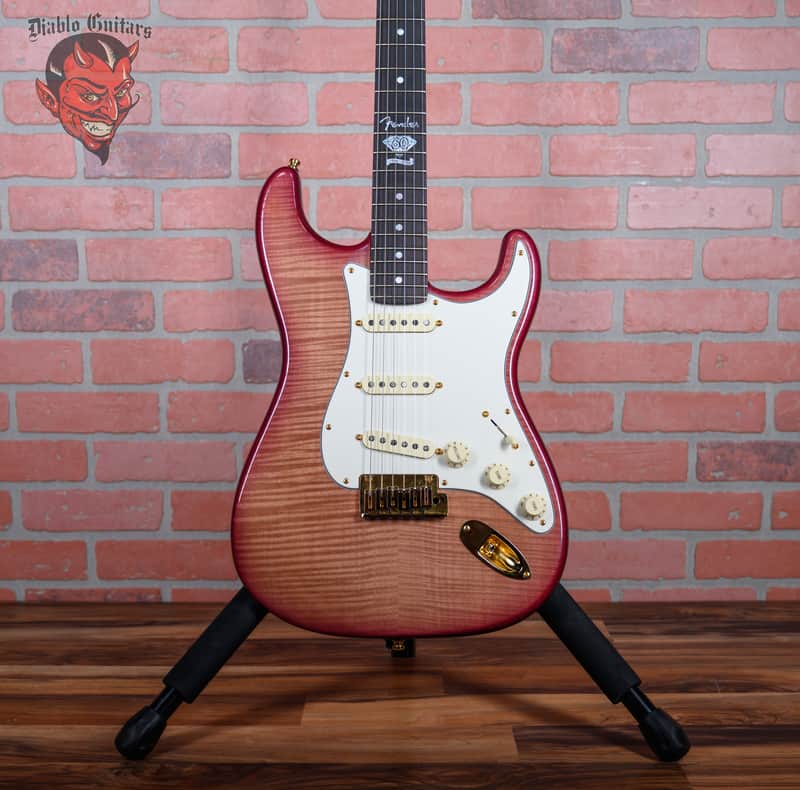 Fender Custom Shop 60th Anniversary Presidential Stratocaster AAA Flame Maple Top Wine Red Stain 2006 w/OHSC image 1