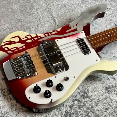 Rickenbacker 4001 C64 Mod. - Firegro "Psychedelic Paint - [4.50Kg] image 1