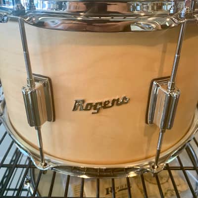 Rogers Powertone Reissue 8x14" Wood Shell Snare Drum 2021 Satin Natural image 4