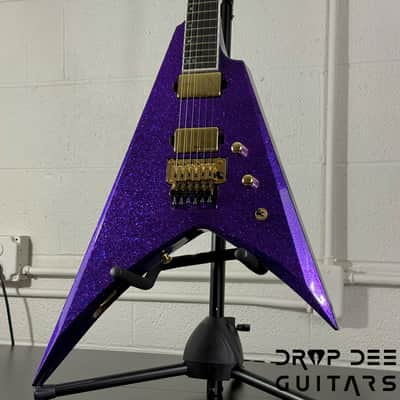 ESP USA V-II FR Electric Guitar w/ Case - Purple Sparkle image 4