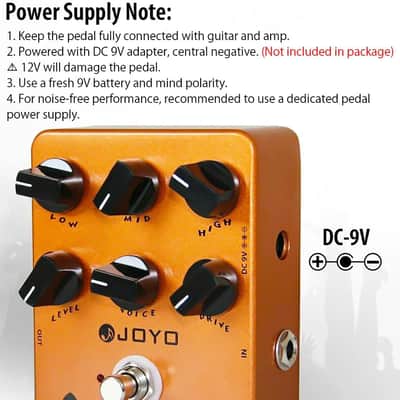 JOYO JF-14 American Sound Amp Simulator Pedal of Fd 57 Deluxe Amplifier from Clean to Overdrive Sound for Electric Guitar Effect - Bypass image 7