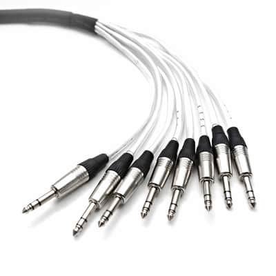 8 Channel 1/4" TRS 16 TS Insert Snake Audio Cable 15' image 2