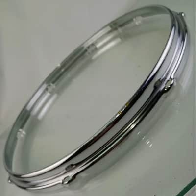 Slingerland 14" 8-Lug Chrome over Brass Stick-Saver Snare Drum/Floor Tom COB Rim/Hoop image 2