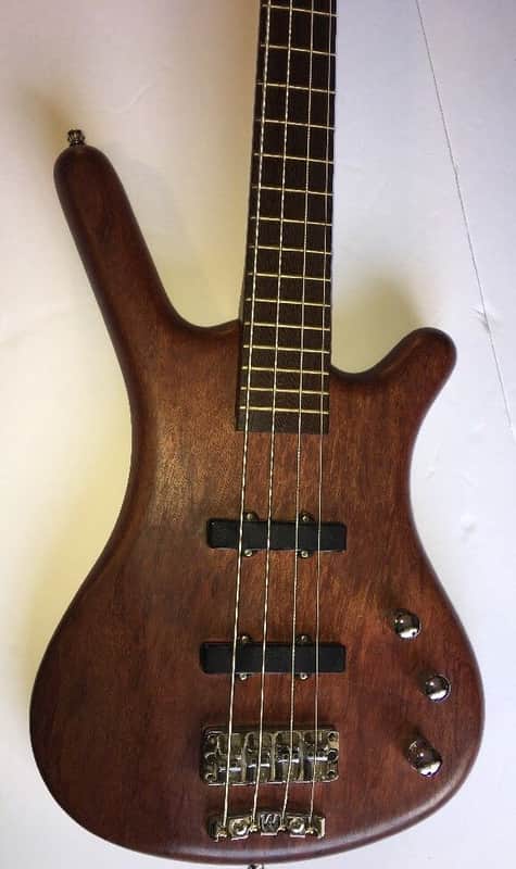Warwick Corvette Standard Natural Bubinga wood 4 string electric bass guitar image 1