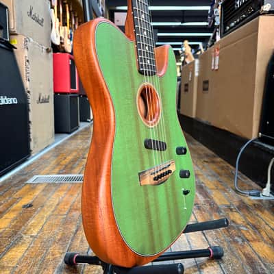 Fender American Acoustasonic Telecaster Guitar 2020 Surf Green w/Padded Gig Bag image 2