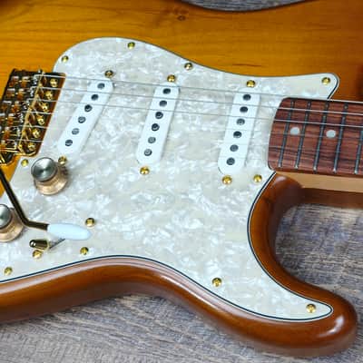 MyDream Partcaster Custom Built - Honey Burst Gold Short Scale JM Dippers image 4