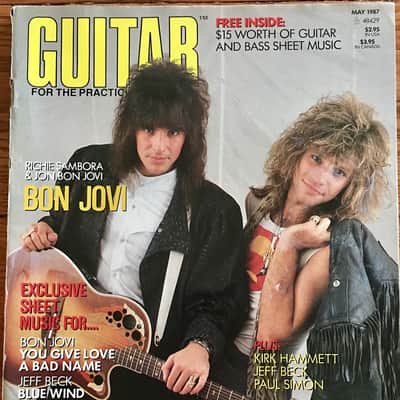 Guitar for The Practicing Musician  May 1987 Bon Jovi & Richie Sambora on the cover image 1