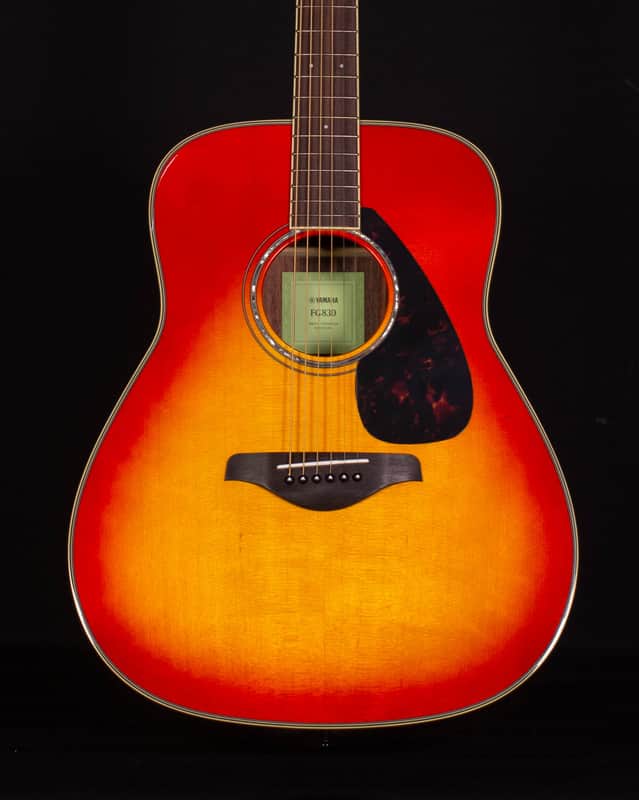 Yamaha FG830 Folk Acoustic Guitar, Autumn Burst image 1
