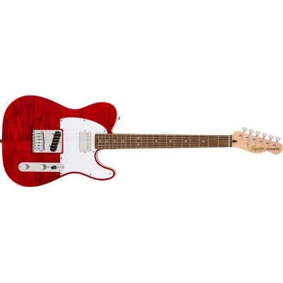 SQUIER - Affinity Series Telecaster FMT SH  Laurel Fingerboard  White Pickguard  Crimson Red Transparent - 0378280538 image 1