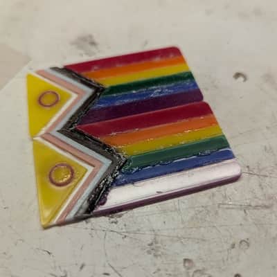 Elysian Pickups Valkyrie A5 Rare Pride Flag Rainbow Humbucker Set image 10