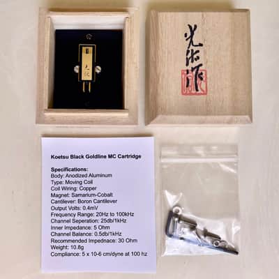 Koetsu Black Goldline MC Cartridge 0.4mV Output, Line contact Diamond on Boron, Original $2995 image 2