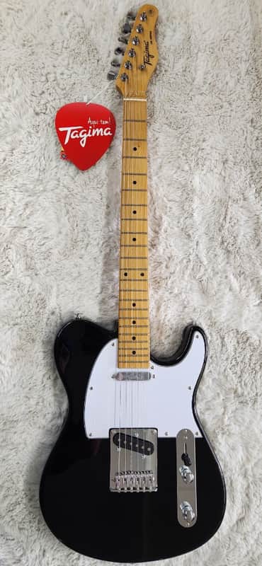 Tagima TW-55 Woodstock Series Telecaster Style Electric Guitar - Black - B stock image 1