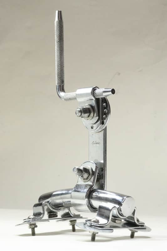 Ludwig Rail Consolette Tom Holder, Script Logo, Wrench & Vintage-Style Tuning Key  / Early 1960s  - NO SLIPPING / INSPECTED & TETSED image 1
