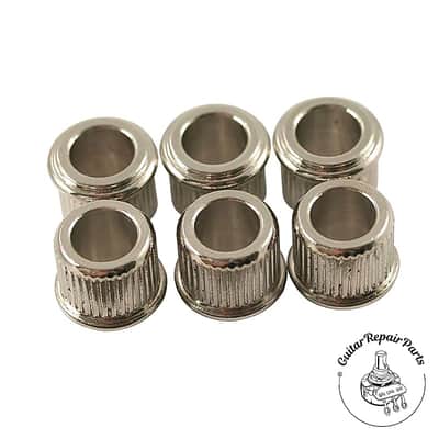 Kluson Screw-in To Press-in Tuner Adapter Bushings, 1/4" Post - Nickel