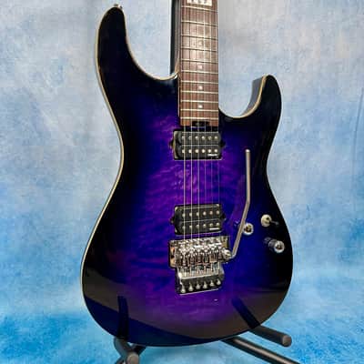 2015 ESP E-ii ST-2 Quilted Maple Reindeer Blue Super Strat Made in Japan image 2