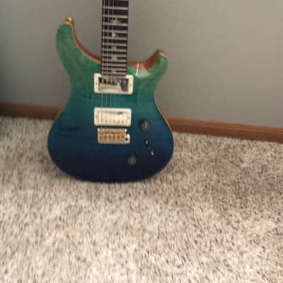 Paul Reed Smith 2015 PRS Custom 24 MSL Limited Wood Library, Blue Fade, Artist Top, Korina neck, Gre image 11