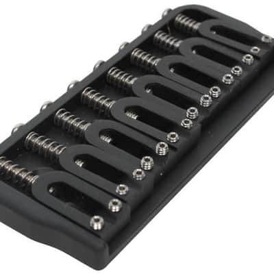 Hipshot 41080B 8-String Hardtail Fixed Electric Guitar Bridge .125" - BLACK image 1