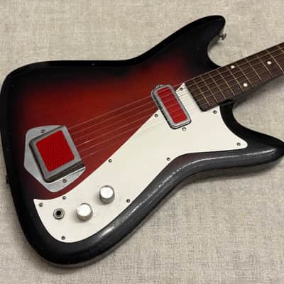 1960’s Kay Vanguard II Single Pickup Garage Rock Guitar “Red Devil” Red Foil Reflector Model USA image 1