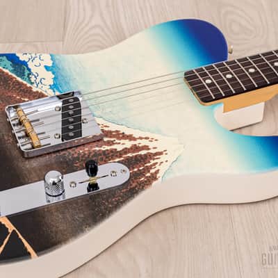 2024 Fender Japan Art Canvas Esquire Katsushika Hokusai Fuji, Mint w/ Case, Tags image 6