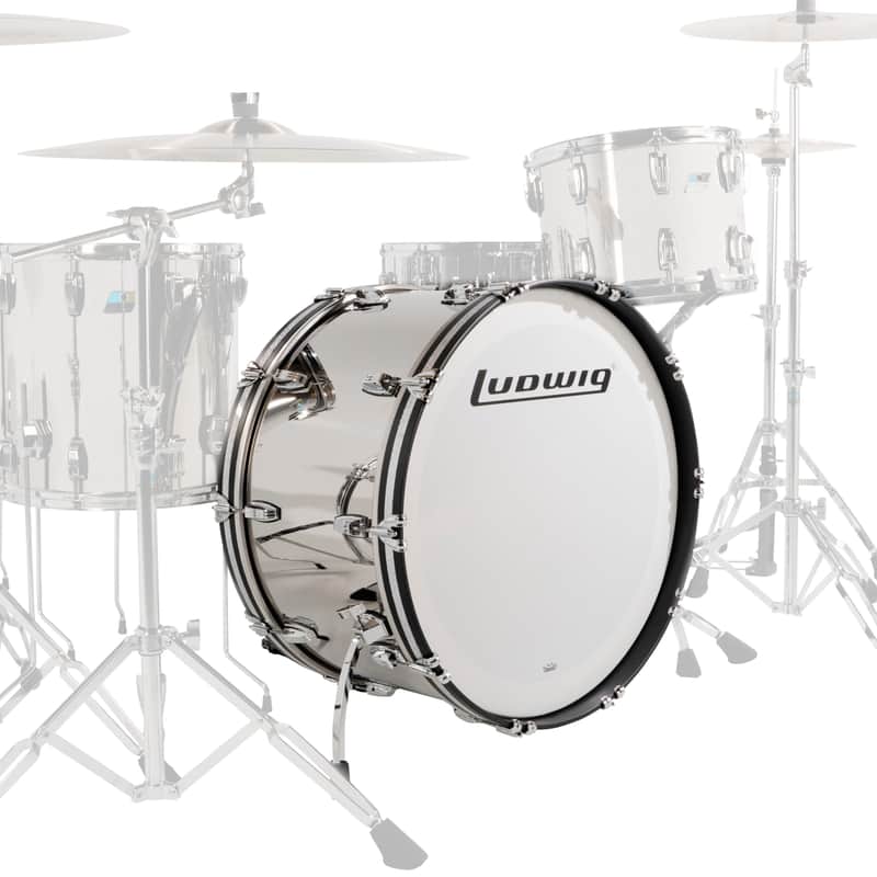 Ludwig Stainless Steel 14 x 26" Bass Drum LB846SXXSSWC image 1