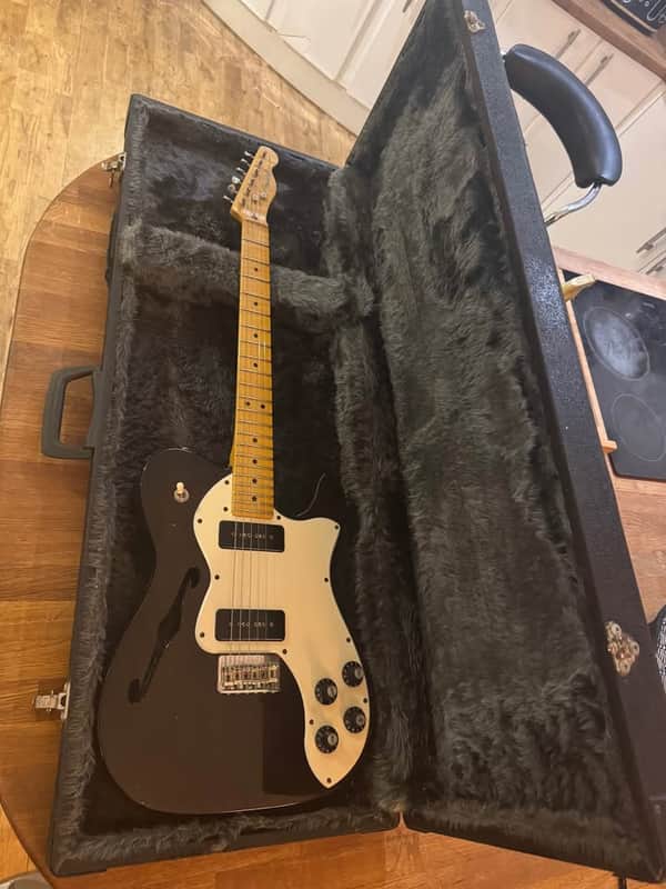 Fender Modern Player Telecaster Thinline Deluxe 2012 - 2018 - Black Transparent