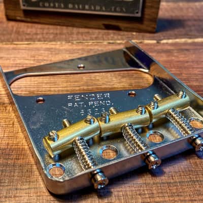 General Vintage Tone  Telecaster Bridge plate Fender and GVT Custom made Pure brass compensated sadd image 3