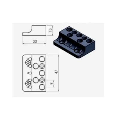 Nova Guitar Parts Single String Headless Bass Bridge-6 / Brass image 13