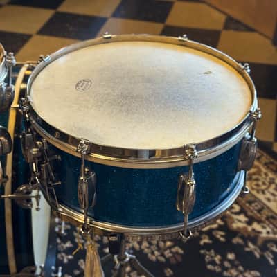 VINTAGE 1950's Slingerland JR Outfit in Blue Sparkle - 12x22, 8x12, 5.5x14 image 18