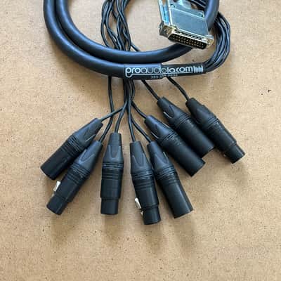 Mogami Gold AES/EBU DB-25 to 4 XLR Male/4 XLR Female Digital Audio Cable - 10' - Black image 1