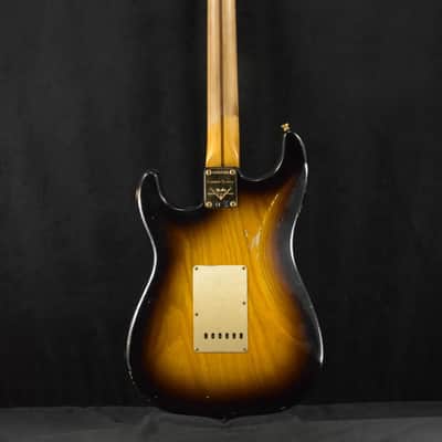 Fender Custom Shop '55 Stratocaster Relic Wide Fade 2-Color Sunburst Gold HW image 10
